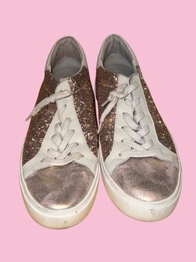 Dolce Vita Pink Glitter Metallic Sneakers Size 9